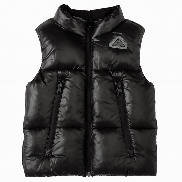 River Island Other - River Island Girls Shiny Black Puffer Vest Size 4-5Y